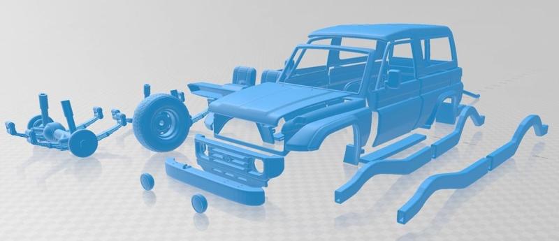 Toyota Land Cruiser J70 3 Doors 1990 Printable Car