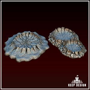 Craters Set – Grimdark Trench Terrain for 28–32 mm Wargames