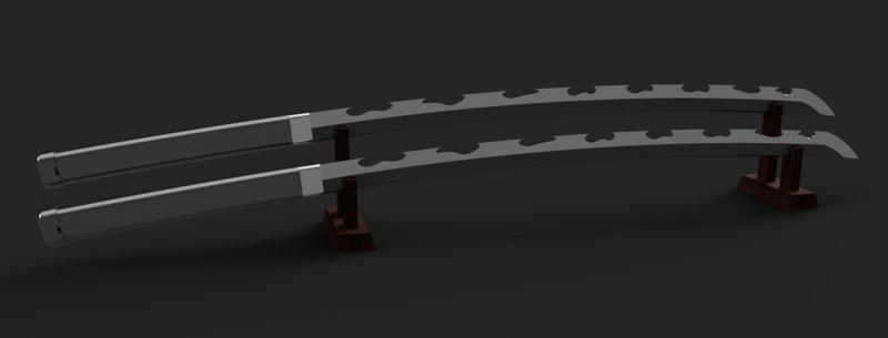 Demon Slayer Kimetsu no Yaiba - Inosuke Hashibira Katana - Stand