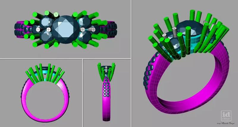 set Women ring with gems Eternity Veretta Solitario NC30322