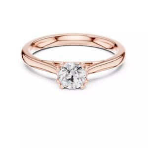 Solitaire 5mm Round Cut Diamond Cross Prong Ring 3DM STL Video