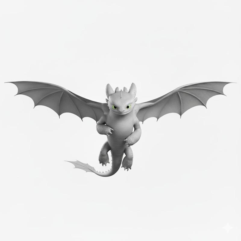 Night Fury (Toothless) - Assembly Model Night Fury (Toothless) - Assembly Model
