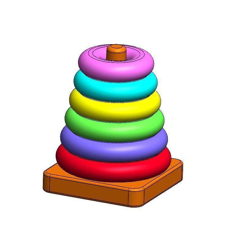 Baby Stacking Rings Toy – 3D Printable