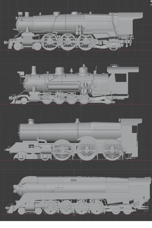 pack de diez locomotoras a vapor colección 1