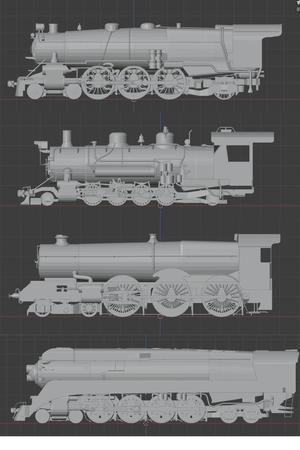 pack de diez locomotoras a vapor colección 1