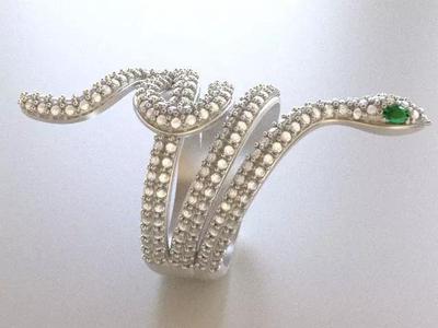snake ring with stones