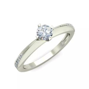 Side Stone Moissanite Engagement Ring
