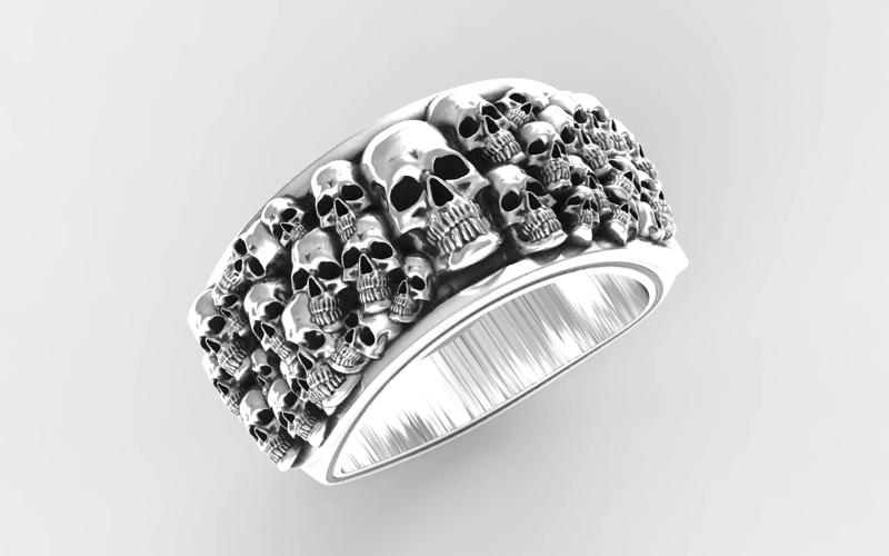 Skull ring skeleton ring jewelry