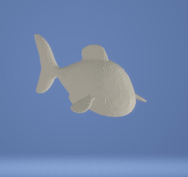 statue fish block
