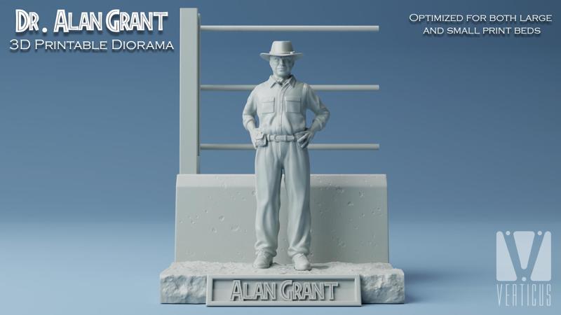 Dr Alan Grant Diorama 3D Print