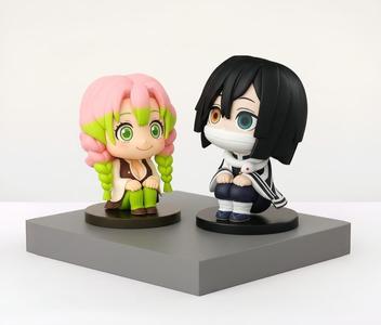 💖🐍 Mitsuri & Obanai Chibi - 2 Figure Kawaii Pack from Kimetsu no Yaiba