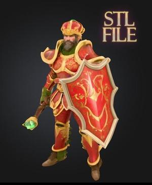 Tibia Royal Outfit Character Figurine | STL Digital Download for 3D Printing | Miniature Model