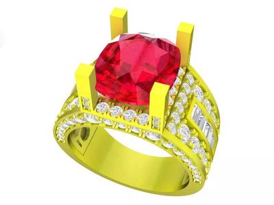 7307 korean style diamond men ring