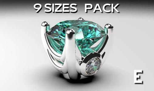 A package of  engagement ring heads 6 prong stud earrings