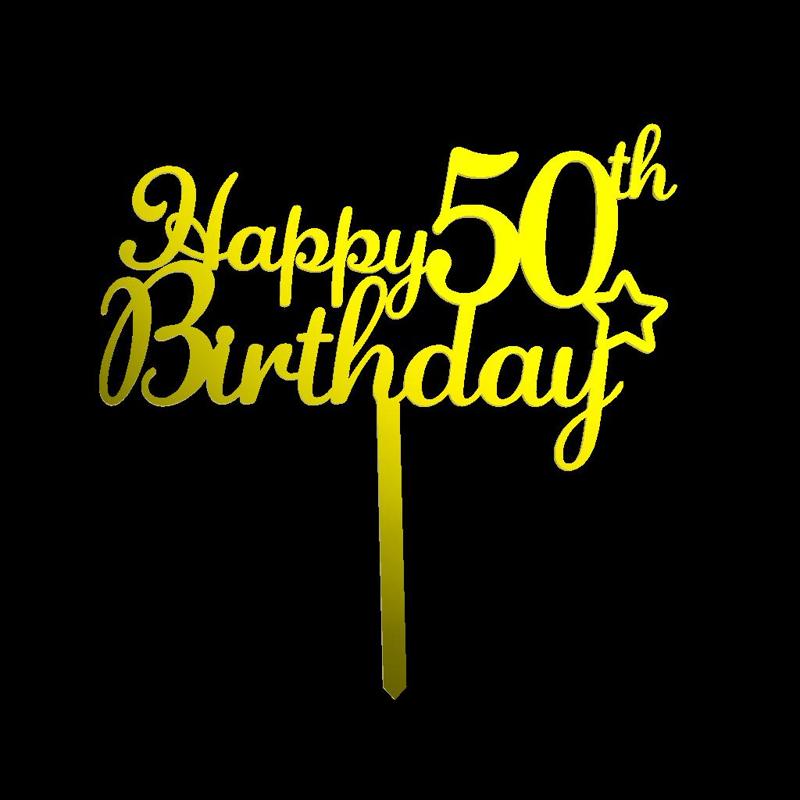 Happy 50th Birthday Cake Topper
