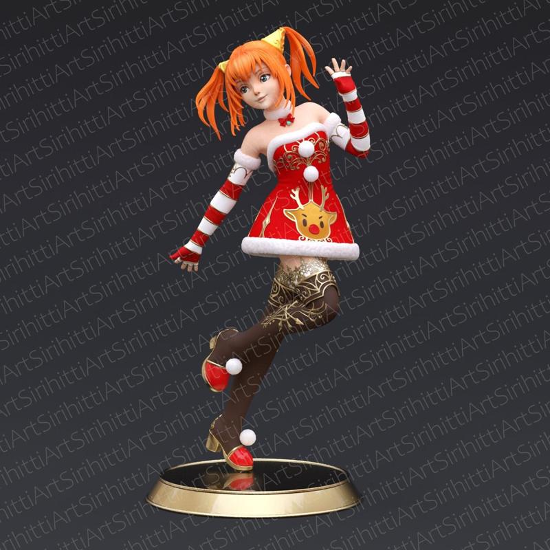 Christmas girl dwarf Lineage2 stl for 3d-print
