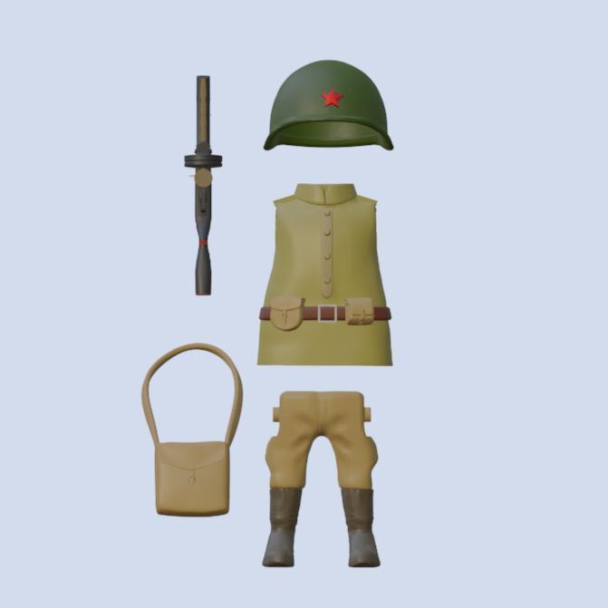 WW2 USSR Russian Soldier for Custom Playmobil