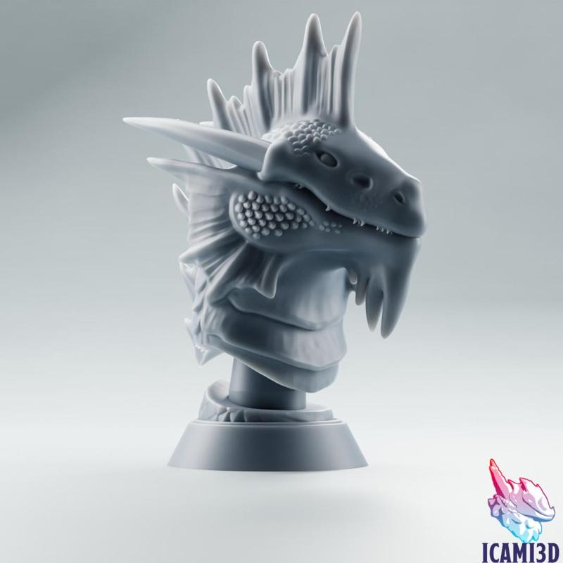 Silver Dragon bust