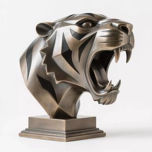 Tiger head sculpture
