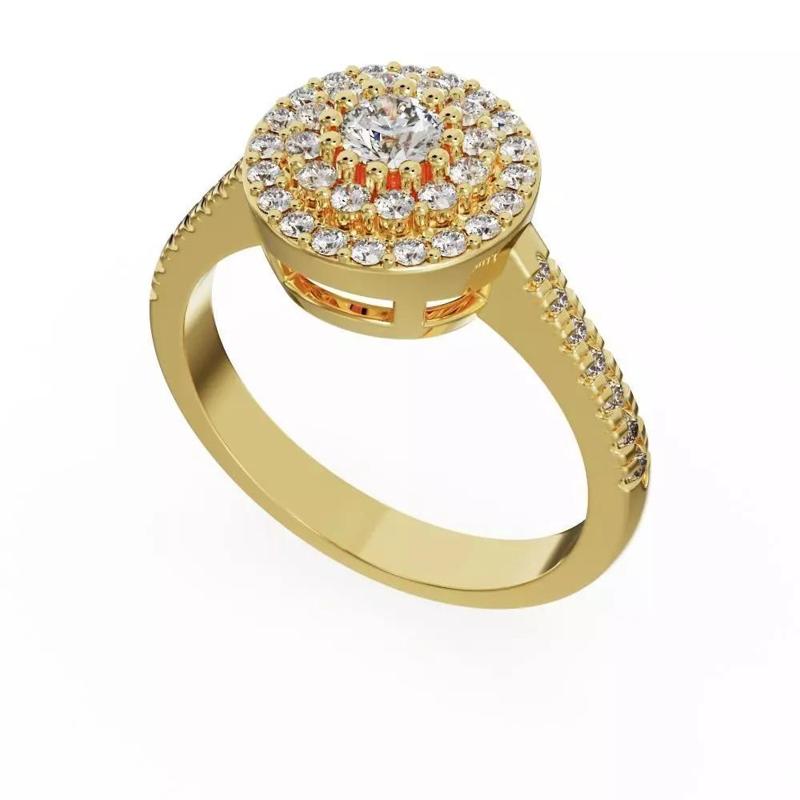 Engagement halo ring