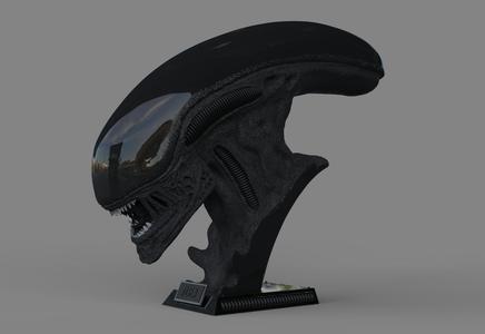 Alien Xenomorph Bust 3D Print Stl Model Diorama