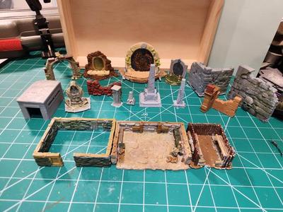 Modular Fantasy Terrain Set – Portals, Ruins, Statues & Rooms