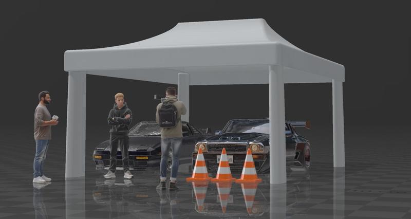 🏁 Set 1 Carmeet -28 models Urban Carmeet Diorama urban scale 1/64 / Urban Carmeet Diorama Set 1 - 1/64 Scale STL Pack