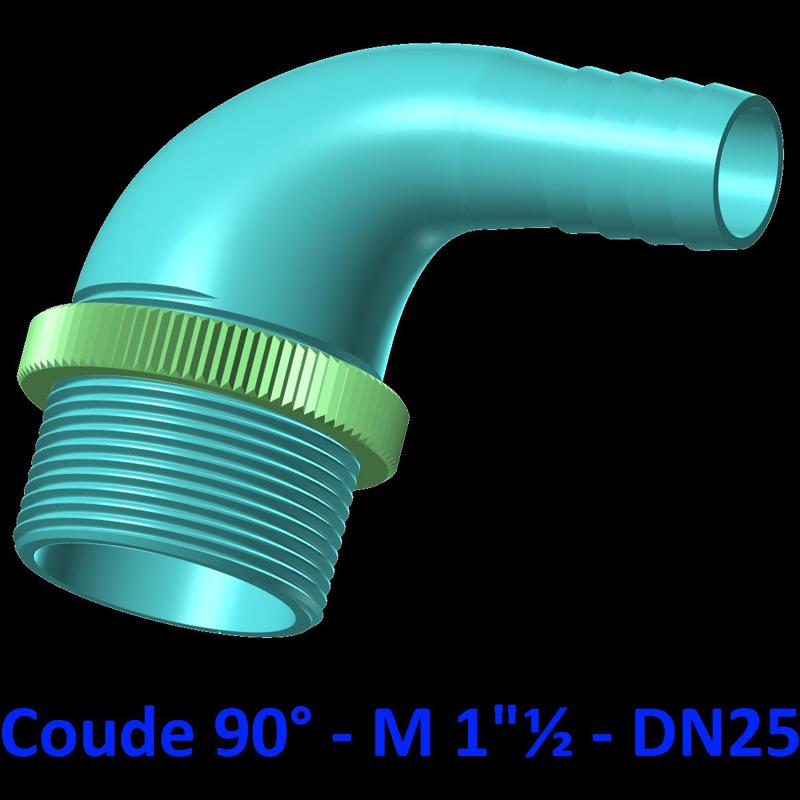 Elbow 90° - Male 1"½ - DN25