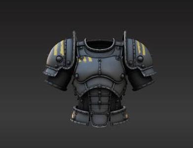 Brutalist Legionary Shoulder Armor STL - Heavy Duty Pauldron Set for 3D Printed Sci-Fi Warlord Miniatures