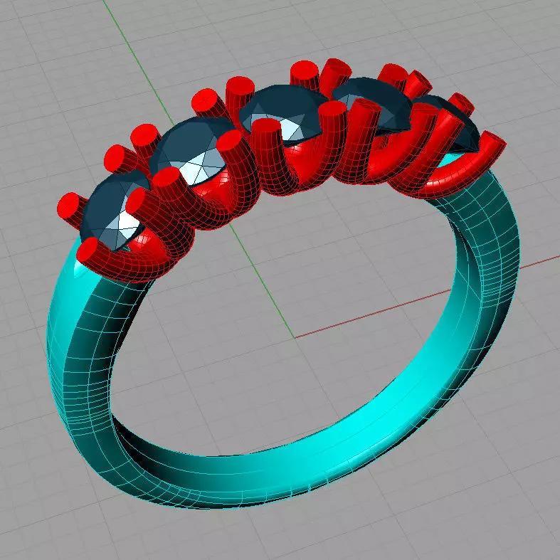 Diamond Engagement ring Classic Veretta 5 pietre v3