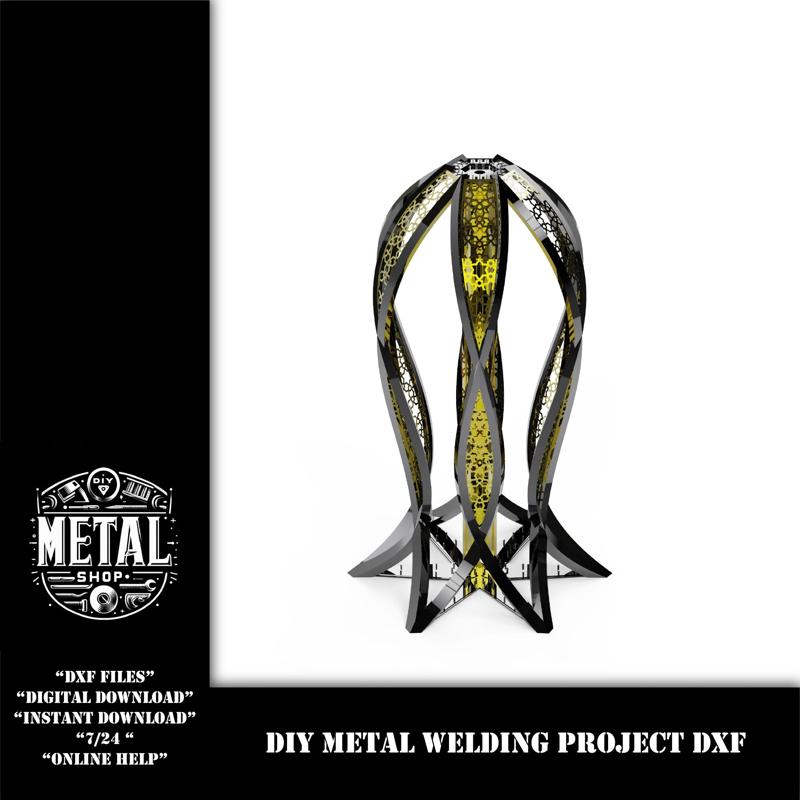 UNIQUE METAL SCULPTURE PROJECT DXF FILE FOR CNC LASER PLASMA WITH WELDING INSTRUCTIONS