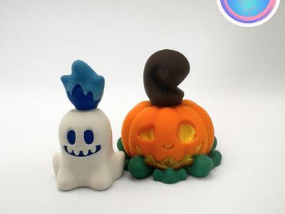 Silly Ghost and Pumpkin Spinners