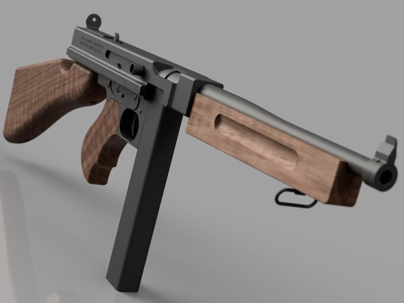 Thompson Submachine Gun | Rubber Band Gun | V1