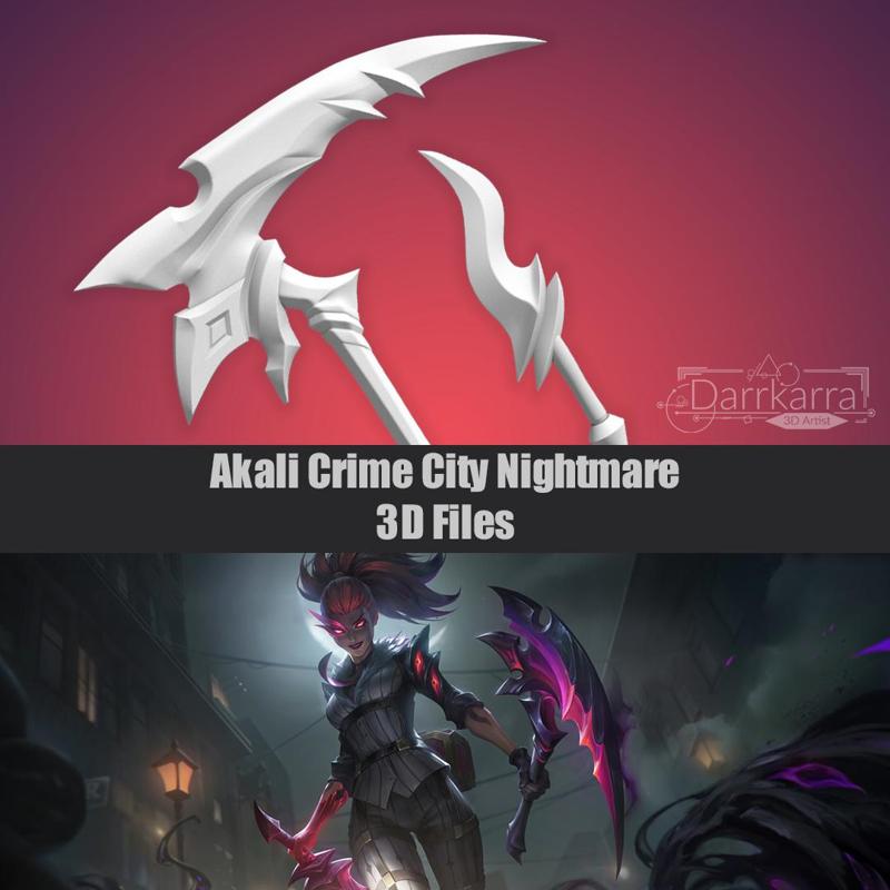 Crime City Nightmare Akali League of Legends STL files