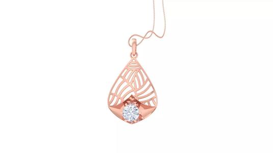 Ultra Vision Wire Mesh solitaire diamond pendant 3dm stl obj