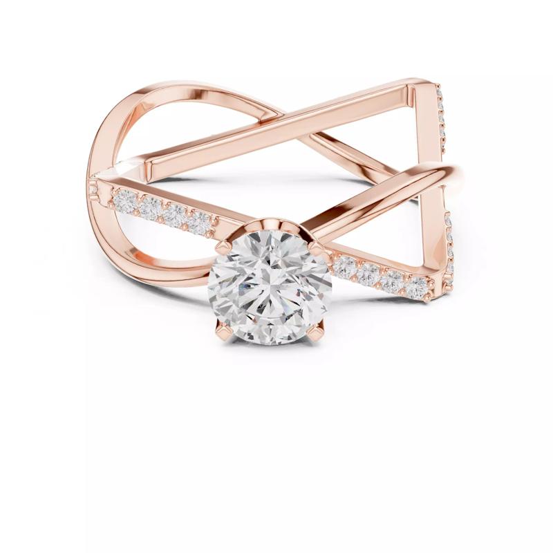 2 in 1 Round Diamond Engagement Ring and Band 3DM STL Video