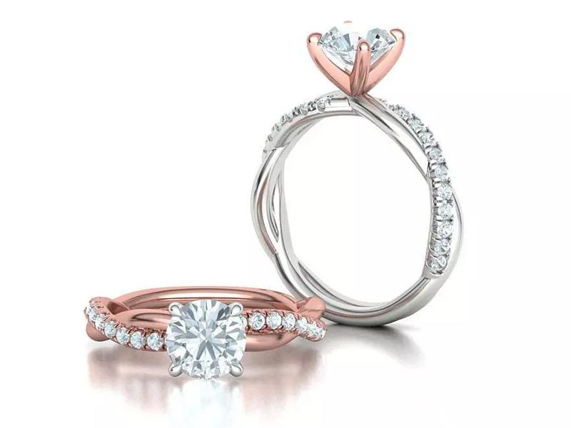 1ct Engagement ring Paradise design 3dmodel