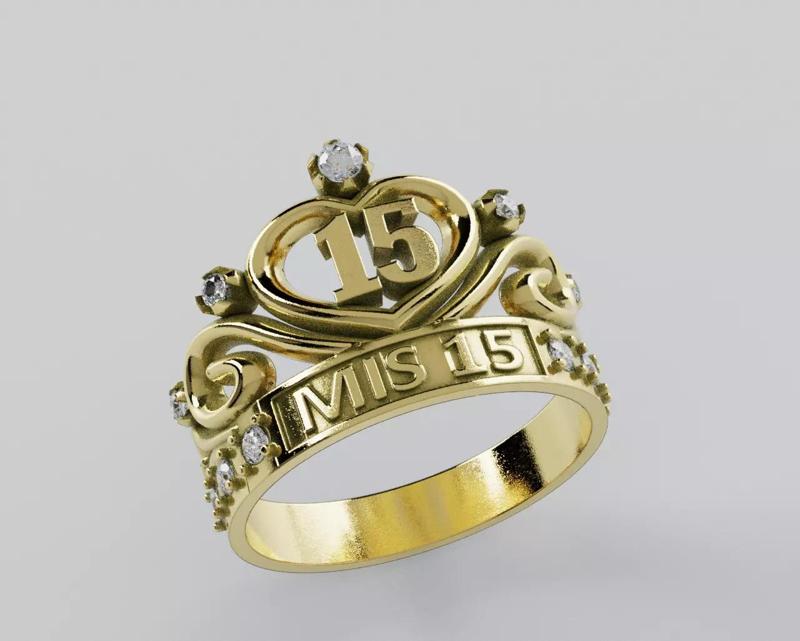 Heart Crown 15Years Ring - Anillo Corazon 15 anios