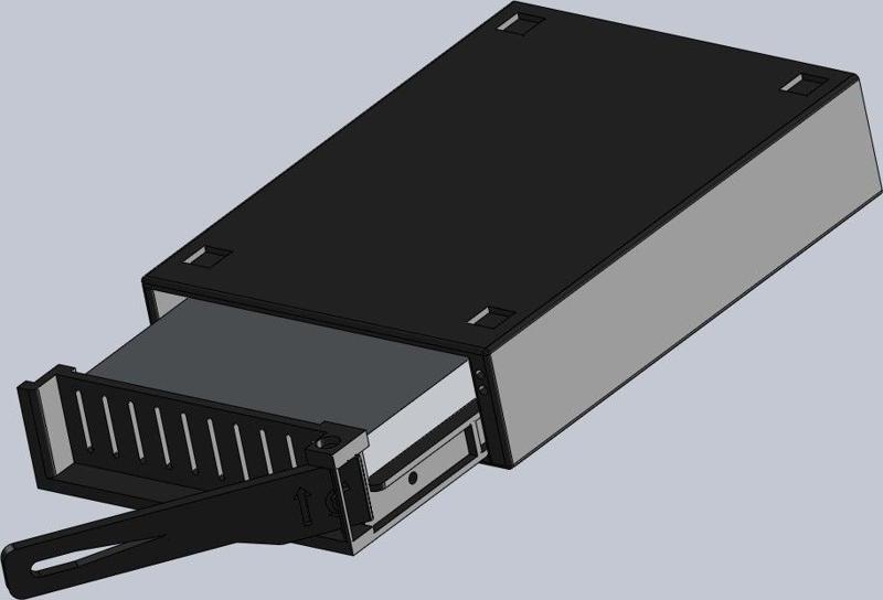Printable SATA hot swap hard disk caddy