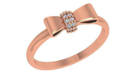 Bow tie High Jewelry Cocktail Ring 3dm stl renders details