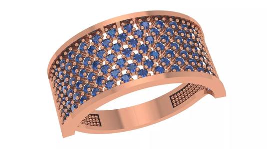 Gemstone Head Diamond Head High Jewelry Cocktail Ring 3dm stl