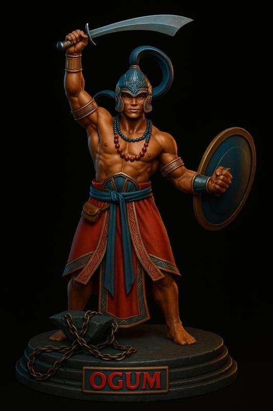 OGUM - Afro-Brazilian Warrior God | STL 3D Print Model