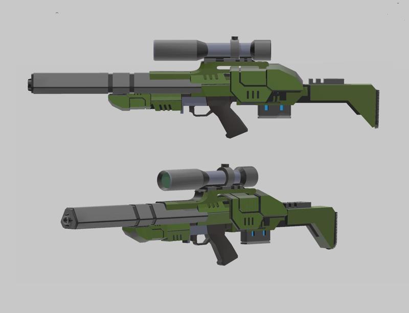Joshua Squad support Gauss Rifle