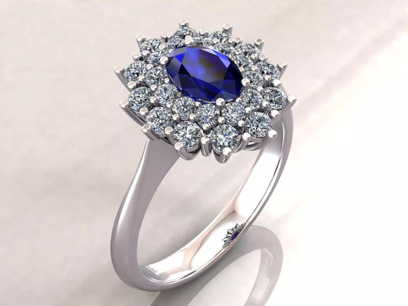 Classic Halo Oval Ring