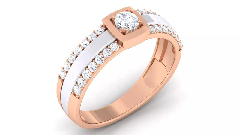 Couple Band Ring 3dm mgx render detail