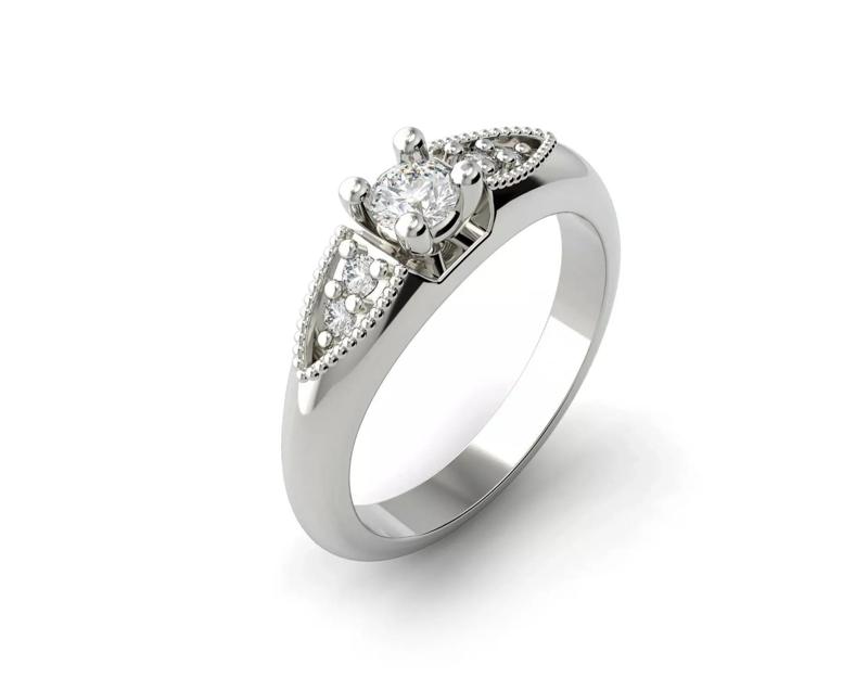 D-0644 diamond engagement ring gold