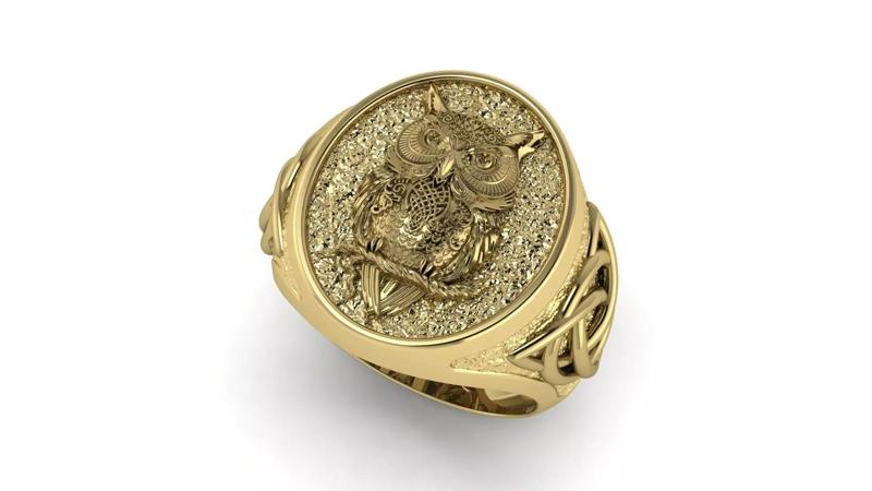 Celtic Owl Ring