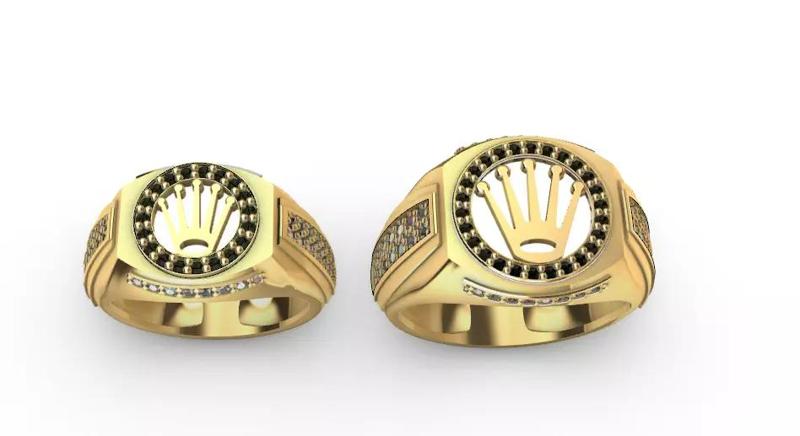 Conjunto de anillos para hombre y mujer -v-