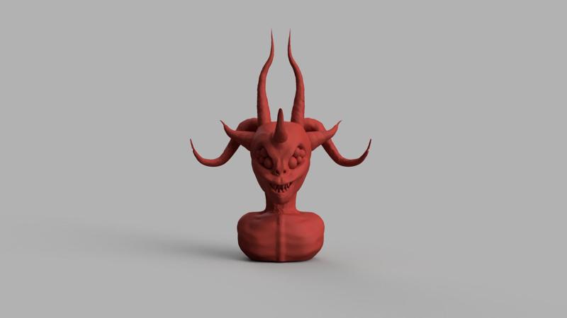 Horned Demon / Alien Sculpture (v1)