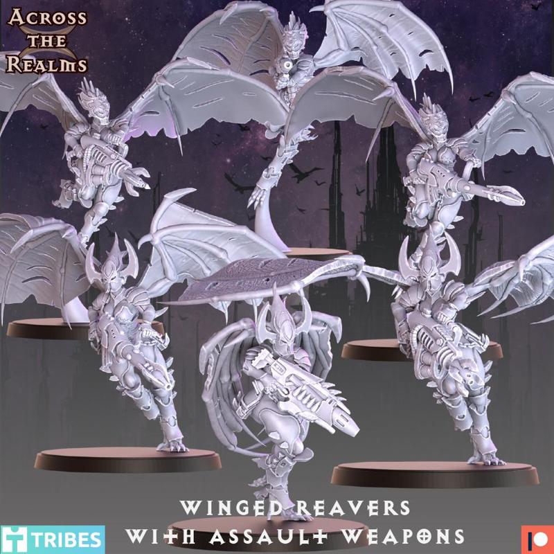 Winged Reavers with Assault Weapons
